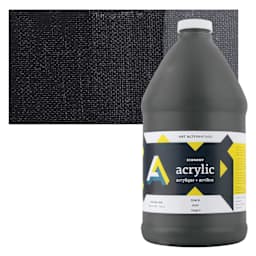 Art Alternatives Economy Acrylic -  Black, 1.9 L bottle and swatch