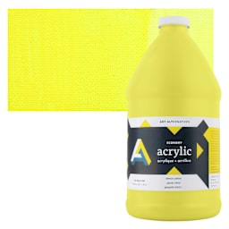 Art Alternatives Economy Acrylic - Yellow, 1.9 L bottle and swatch