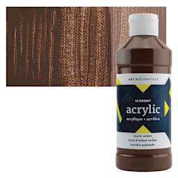 Art Alternatives Economy Acrylic - Burnt Umber, 475 ml bottle and swatch