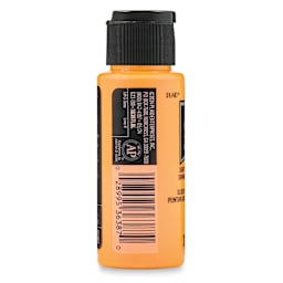 FolkArt Colorshift Blacklight Acrylic Paint - Yellow Orange, side of a 2 oz bottle