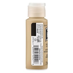 FolkArt Flat Ultra Matte Acrylic Paint - Almond Latte, 2 oz, back of bottle