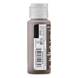 FolkArt Flat Ultra Matte Acrylic Paint - Dark Truffle, 2 oz, back of bottle