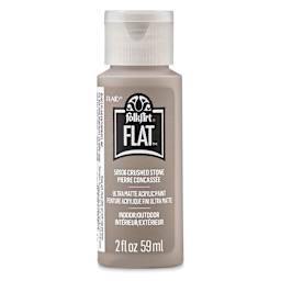 FolkArt Flat Ultra Matte Acrylic Paint - Crushed Stone, 2 oz, front of bottle