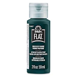 FolkArt Flat Ultra Matte Acrylic Paint - Deep Marine, 2 oz, front of bottle