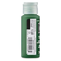 FolkArt Flat Ultra Matte Acrylic Paint - Jungle Green, 2 oz, back of bottle
