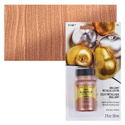 FolkArt Treasure Gold Acrylic Paint - Rose Gold, 2 oz Jar and swatch