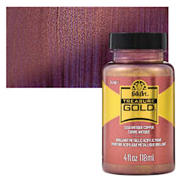 FolkArt Treasure Gold Acrylic Paint - Antique Copper, 4 oz Jar and swatch