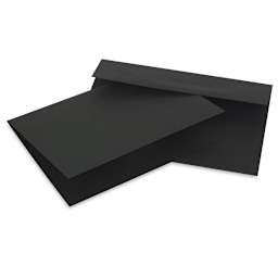Strathmore Artagain Coal Black Cards - Single Card and Envelope shown
