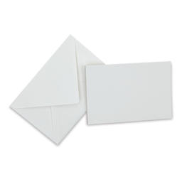 Original Crown Mill Large Flat Cards and Envelopes - White, Pkg of 25