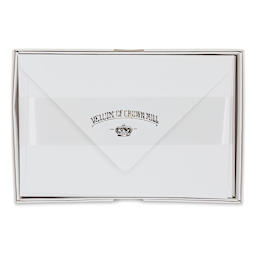Original Crown Mill Large Flat Cards and Envelopes - White, Pkg of 25 (in package)
