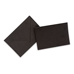 Original Crown Mill Large Flat Cards and Envelopes - Black, Pkg of 25