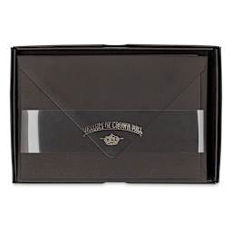 Original Crown Mill Large Flat Cards and Envelopes - Black, Pkg of 25 (in package)