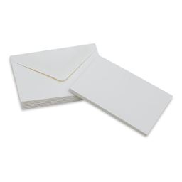 Original Crown Mill Flat Mini Cards and Envelopes - White, Pkg of 10