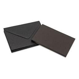 Original Crown Mill Flat Mini Cards and Envelopes - Black, Pkg of 10