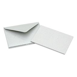 Original Crown Mill Flat Mini Cards and Envelopes - Silver card and envelope