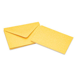 Original Crown Mill Flat Mini Cards and Envelopes - Gold card and envelope