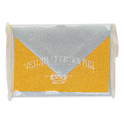 Original Crown Mill Flat Mini Cards and Envelopes - Gold and Silver, Pkg of 10 (in packaging)