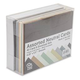 Paper Accents Folded Cards and Envelopes, Neutral, 4-1/4" x 5-1/2", In Package