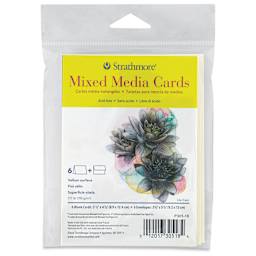 Strathmore 300 Series Mixed Media Cards and Envelopes - Announcement Size, front of the package of 6