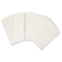 Strathmore 300 Series Mixed Media Cards and Envelopes - Full Size, Pkg of 6, contents fanned out