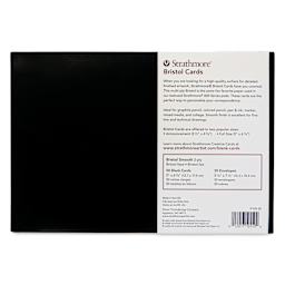Strathmore 400 Series Bristol Cards and Envelopes - Full Size, Pkg of 50, back of packaging