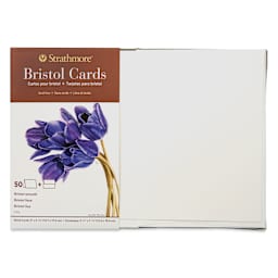 Strathmore 400 Series Bristol Cards and Envelopes - Full Size, Pkg of 50, front of packaging