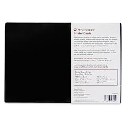 Strathmore 400 Series Bristol Cards and Envelopes - Full Size, Pkg of 100, back of the packaging