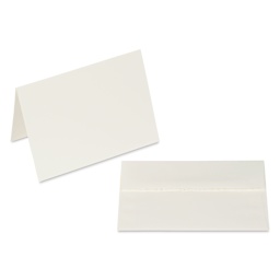 Strathmore 400 Series Bristol Cards and Envelopes - Full Size, Pkg of 100, single card and envelope