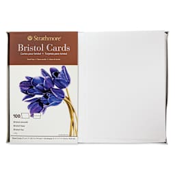 Strathmore 400 Series Bristol Cards and Envelopes - Full Size, Pkg of 100, front of the packaging