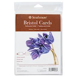 Strathmore 400 Series Bristol Cards and Envelopes - Full Size, Pkg of 6, front of the packaging
