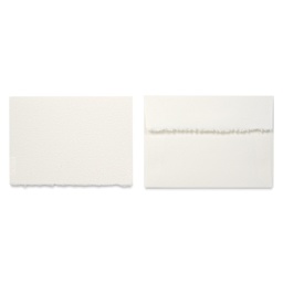 Announcement Size, Fluorescent White with Deckle, Pkg of 6, single card and envelope