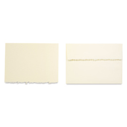 Full Size, Ivory with Deckle, Pkg of 6, card and envelope