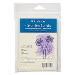 Full Size, Ivory with Deckle, front of the package of 6