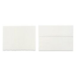 Full Size, Fluorescent White with Deckle, Pkg of 6, card and envelope