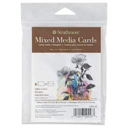 Strathmore 400 Series Mixed Media Cards and Envelopes - Announcement Size, front of the pack of 6