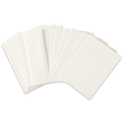 Strathmore 400 Series Mixed Media Cards and Envelopes - Full Size, Pkg of 6, contents fanned out