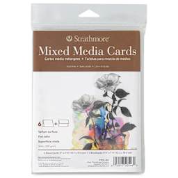 Strathmore 400 Series Mixed Media Cards and Envelopes - Full Size, front of the package of 6