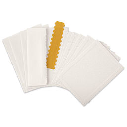 Strathmore Photo Mount Cards and Envelopes - Decorative Emboss, Pkg of 6, contents laid out