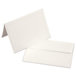 Strathmore Photo Mount Cards and Envelopes - Classic Emboss, Pkg of 6, single card and envelope