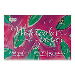 Richeson Bulk Pack Watercolor Paper - 6" x 9", 88 lb, Pkg of 50 sheets