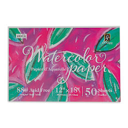 Richeson Bulk Pack Watercolor Paper - 12" x 18", 88 lb, Pkg of 50 Sheets