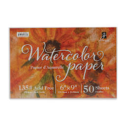 Richeson Bulk Watercolor Paper - 6" x 9", 135 lb, Pkg of 50 Sheets