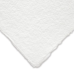 Indigo Artpapers Handmade Watercolor Paper - Closeup of edge showing texture, color and deckle edges