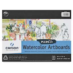 Canson Plein Air Watercolor Artboard - Front cover of 10 sheet pad shown
