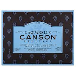 L’Aquarelle Canson Héritage Watercolor Paper - Block, Rough, 12" x 16"