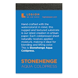 Legion Stonehenge Aqua Mini Pad - Cold Press, 140 lb, 10 Sheets, front cover