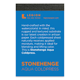 Legion Stonehenge Aqua Watercolor Block - Cold Press, 12" x 16", 140 lb, 15 Sheets