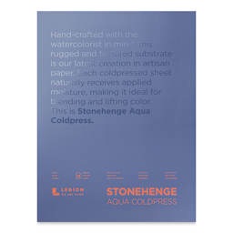 Legion Stonehenge Aqua Watercolor Block - Cold Press, 12" x 16", 140 lb, 15 Sheets