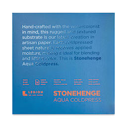 Legion Stonehenge Aqua Watercolor Block - Cold Press, 7" x 7", 140 lb, 15 Sheets