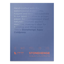Legion Stonehenge Aqua Watercolor Block - Cold Press, 18" x 24", 140 lb, 15 Sheets, front